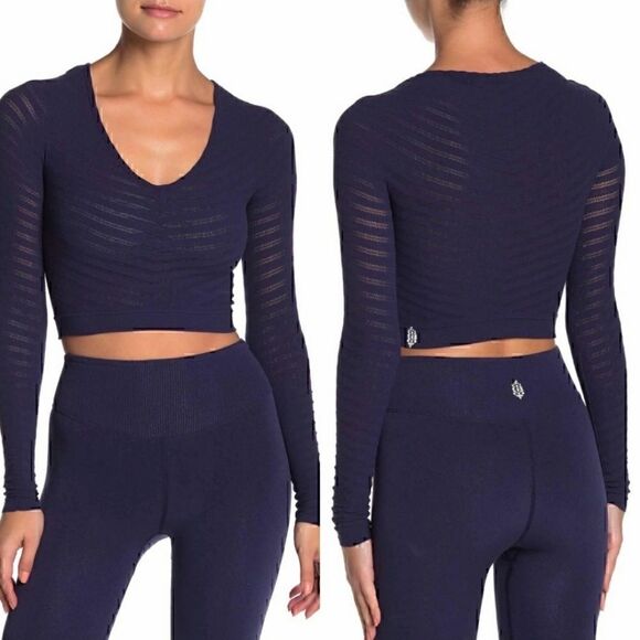 NEW $88 Free People Gone Adrift Long Sleeve Top - Picture 1 of 13